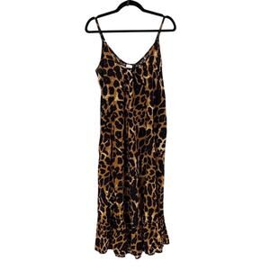 Buenos Ninos U Neck wild leopard hi lo Dress Adjustable straps size S travel